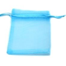 Turquesa Jóias Embalagem Drawable Sacos De Organza 7x9 cm, Presente de Casamento Bags & Pouches, 100 pçs/lote PS-PDB01-01TR 2024 - compre barato