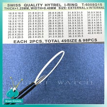 98pcs/box 1.25mm thinckness Watch Crystal Glass I Ring Gasket Replacement parts for Watchmaker 2024 - buy cheap