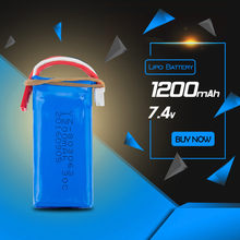 7.4V 1200mAh 25C Lipo Battery For WLtoys Yi Zhan Tarantula X6 MJX X101 or JRC H16 RC Helicopter Drone Part Glocky G18 2024 - buy cheap