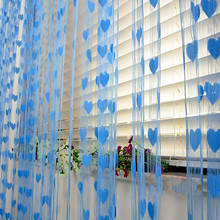 100x200CM Love Heart Shape Line String Curtain Window Door Divider Sheer Curtain Valance For Living Room Bedroom Home Decor 2024 - buy cheap