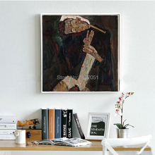 Pintura de lienzo de arte decorativo moderno, impresiones de mural, reproducción de obra maestra, Autorretrato del famoso 1911 de Egon schuele 2024 - compra barato