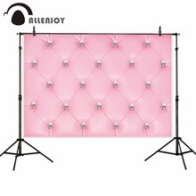 Allenjoy-telón de fondo para fotografía de chica, cabecera rosa, decoración de diamante, Fondo de estudio de fotografía, photocall 2024 - compra barato