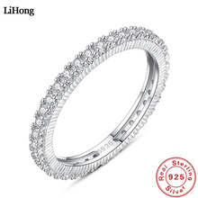 Luxury Jewelry 100% 925 Sterling Silver Ring with AAAA Zircon Crystal Ring for Women's Weddings 2024 - buy cheap