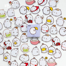 45Pcs/pack Cute Kawaii fat rabbit Stickers set Diary Album Decoration Diy Scrapbooking Stationery Sticker 2024 - buy cheap