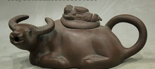 Chinese Yixing Handmade Zisha Pottery Boy Bull Oxen Animal Teapot Tea set pot 2024 - buy cheap