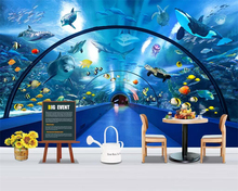 beibehang Custom wallpaper 3d underwater world dolphin whale TV background wall living room bedroom 3d wallpaper home decoration 2024 - buy cheap