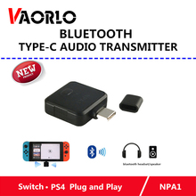 -Tipo C Acessórios Interruptor Nintend Jogo Do Bluetooth Transmissor de Áudio Estéreo Mini USB Adaptador Sem Fio Para Nintend Interruptor PS4 TV PC 2024 - compre barato