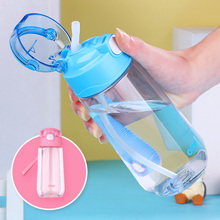 500ml Simple Kids Drinking Cup with a Straw Leakproof Portable Rope Children Learn Drinking Sippy Travel Bottle 2024 - buy cheap