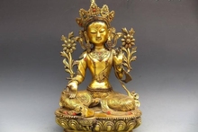 Estátua de buda guanyin kwan-yin flor de lótus bronze e budismo 2024 - compre barato