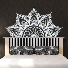 Bohemian Yoga Studio Wall Decal Headboard Vinyl Sticker Home Bedroom Decor Half Mandala Design Wall Mural Boho Art Poster MTL09 2024 - buy cheap