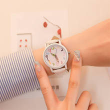 Кварцевые наручные часы reloj mujer, женские часы с арабскими цифрами, круглые женские часы с кожаным ремешком, аналоговые horloges B30 2024 - купить недорого