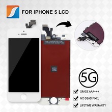 Pantalla LCD de grado AAA +++ para iPhone 5 5G, recambio sin píxeles muertos, garantía de 20 unids/lote, Envío Gratis 2024 - compra barato