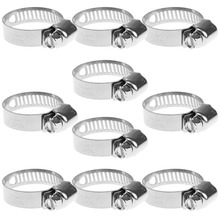 10Pcs Stainless Steel Adjustable Drive Hose Clamp Fuel Line Worm Clip 3/4"-1" -Y103 2024 - buy cheap