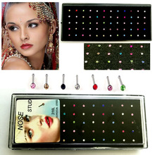Hot Sale 60Pcs 1Set Fashion Body Jewelry Lots 316L Surgical Stainless Steel Earring Nose Studs Ring Wholesale Bulk LR228 2024 - buy cheap