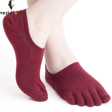 VERIDICAL 5 пар / лот, невидимые носки с пятью пальцами, мужские хлопковые нескользящие крутые носки для мужчин, компрессионные носки Meias для мальчиков 2024 - купить недорого