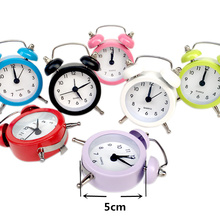 Reloj despertador de cuarzo con 3 años de garantía, reloj despertador de metal de 5 cm, redondo, pequeño, decoración de movimiento 2024 - compra barato