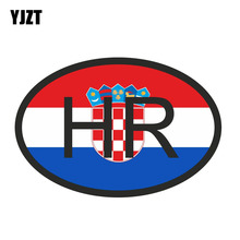 YJZT 13,4 см * 9 см хорватская Автомобильная Наклейка Флаг страны код наклейка аксессуары 6-0926 2024 - купить недорого