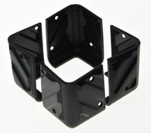 Set of 4 Black Plastic Guitar Amp Speaker Corner PA Cabinets Amplifier Protector 2024 - buy cheap