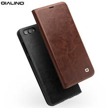 QIALINO Ultra Thin Genuine Leather Flip Case for Huawei Honor V10 Luxury Business Style Handmade Phone Cover for Honor V10 2024 - buy cheap