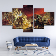 Картина на холсте «последний день Помпея», 5 шт., Настенная картина, модульные обои, плакат, печать для гостиной, домашний декор 2024 - купить недорого