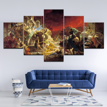 Canvas Painting The Last Day of Pompeii 5 Pieces Wall Art Painting Modular Wallpapers Poster Print for living room Home Decor 2024 - buy cheap