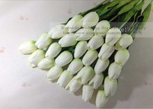 Free shipping 30PCS/LOT pu mini tulip flower real touch wedding flower artificial flower silk flower home decoration 2024 - buy cheap