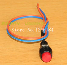 [SA] interruptor electrónico normalmente abierto M10 de Taiwán, botón rojo redondo sin botón de bloqueo, interruptor de Reinicio PB205 B stripline-50 unids/lote 2024 - compra barato