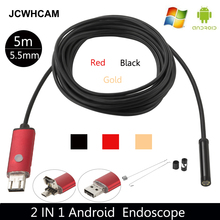 JCWHCAM 5.5mm Android USB Endoscope Camera 5M Flexible Snake Tube Inspection SmartPhone Android Phone USB Borescope Camera 2024 - buy cheap