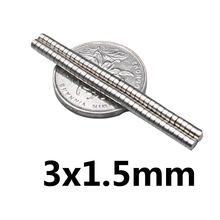 100pcs 3x1.5 mm 3 x 1.5 Super Strong Rare Earth Magnet Small Round Powerful Neodymium Magnet Fridge n35 3x1.5mm d3*1.5mm 2024 - buy cheap
