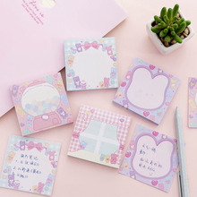 1pcs Bear Memo Sheets Planner Stickers Stationery Cute Sticky Notes Novelty Student Memo Pad Kawaii School Supplies Stationery 2024 - buy cheap