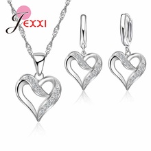 Trendy Women Jewelry Sets 925 Sterling Silver Chain Quality Gifts For Girls Party Meeting Necklace Loop Earring Pendant 2024 - buy cheap