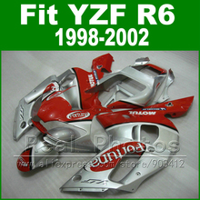 Высококачественные пластиковые детали для YAMAHA R6 обтекатель комплект 98-02 reb silvery YZF R6 Обтекатели 1998 1999 2000 2001 2002 кузов 2024 - купить недорого