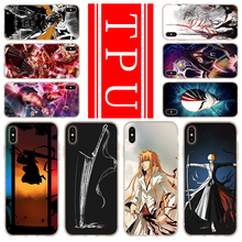 Tpu macio caso para iphone 13 12 mini 11 pro xs max xr x 8 7 6 plus se 2020 s capa unny bleach anime 2020 2024 - compre barato