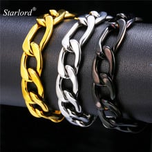 Starlord Rock Bracelet 12mm Thick Gold Hand Chain Men Jewelry 316L Stainless Steel Black Gun/Gold Color Bracelets GH2012 2024 - buy cheap
