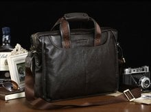 Fashion  Cowhide Genuine Leather Men's messenger Bag Crossbody Bag Men Leather Shoulder Bag Tote Casual Bag Brown Black 2024 - buy cheap