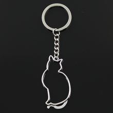 New Fashion Keychain 53x27mm Cat Pendants DIY Men Jewelry Car Key Chain Ring Holder Souvenir For Gift 2024 - buy cheap