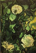 Roses and Beetle-Vincent Van Gogh oil painting-Floral canvas wall Pictures for Living Rooms,Dinning Rooms, Bed Rooms 2024 - buy cheap