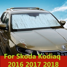 protection Windshield Sunshades Casual Foldable Car Windshield Visor Cover Block Window Sun Shade For SKODA KODIAQ 2017 2018 2024 - buy cheap