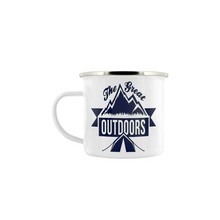 Stainless Steel Camping Coffee Mug Gift The Great Outdoors  Enamel Birthday Christmas Outdoors Metal Enamel Campfire Cup 2024 - buy cheap