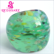 RED SNAKE Fashion Ring Handmade Green with color points drawing  Murano Glass Rings 2024 - buy cheap