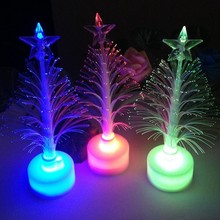 5 Pcs LED Light Color Changing Xmas Tree Lamp Colorful Fiber Optic Tree Interior Party Decoration Luminous Christmas Toys 2024 - buy cheap