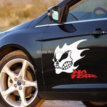 Забавная Автомобильная наклейка Aliauto 2 x, стикер с изображением черепа, привидение, всадник, без слез, отражающая Автомобильная Наклейка для Toyota, ford, focus, volkswagen, Hyundai, Lada 2024 - купить недорого