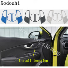 Car Styling Cover Protect Stick Trim Door Inner Built Handle Bowl Armrest 4pcs For Hyundai Kona Encino Kauai 2017 2018 2019 2020 2024 - buy cheap