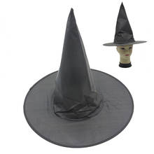 2019 Promotion Cool Adult Women Halloween Black Witch Hat Oxford Costume Party Props Harry potters hat Wholesale 2024 - buy cheap