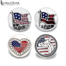 US Flag 016 Crystal 3D 18mm Metal Snap Button For Bracelet Necklace Interchangeable Jewelry Women Accessorie Findings 2024 - buy cheap