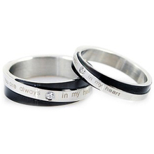 Gokadima 1 шт. цена! Комплект колец для его и ее обещаний, свадебные кольца из нержавеющей стали для пары мужчин и женщин 2024 - купить недорого