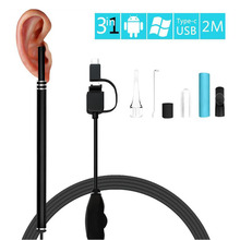 Endoscopio 3 en 1 para limpieza de orejas, herramienta de diagnóstico de 5,5mm, Cable suave, USB, cámara de teléfono móvil para Android, cuidado de los oídos 2024 - compra barato