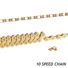 10 Speed Bike Chain 10s 20s 30s MTB Road Bike Bicycle Parts High Quality Durable Gold Golden Chain for Shimano SRAM System 2024 - buy cheap