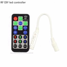 Controlador negro RF Mini RGB 12A DIY, controlador negro para tira de LED RGB 5050 3528, inalámbrico, DC 12-24V con control remoto 2024 - compra barato