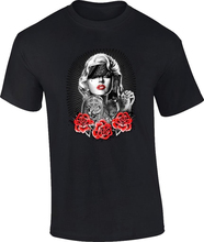 Marilyn Monroe Pain Rose Tattoo Gangsta Gun Camiseta estilo camiseta de manga corta Camiseta estampada 2024 - compra barato